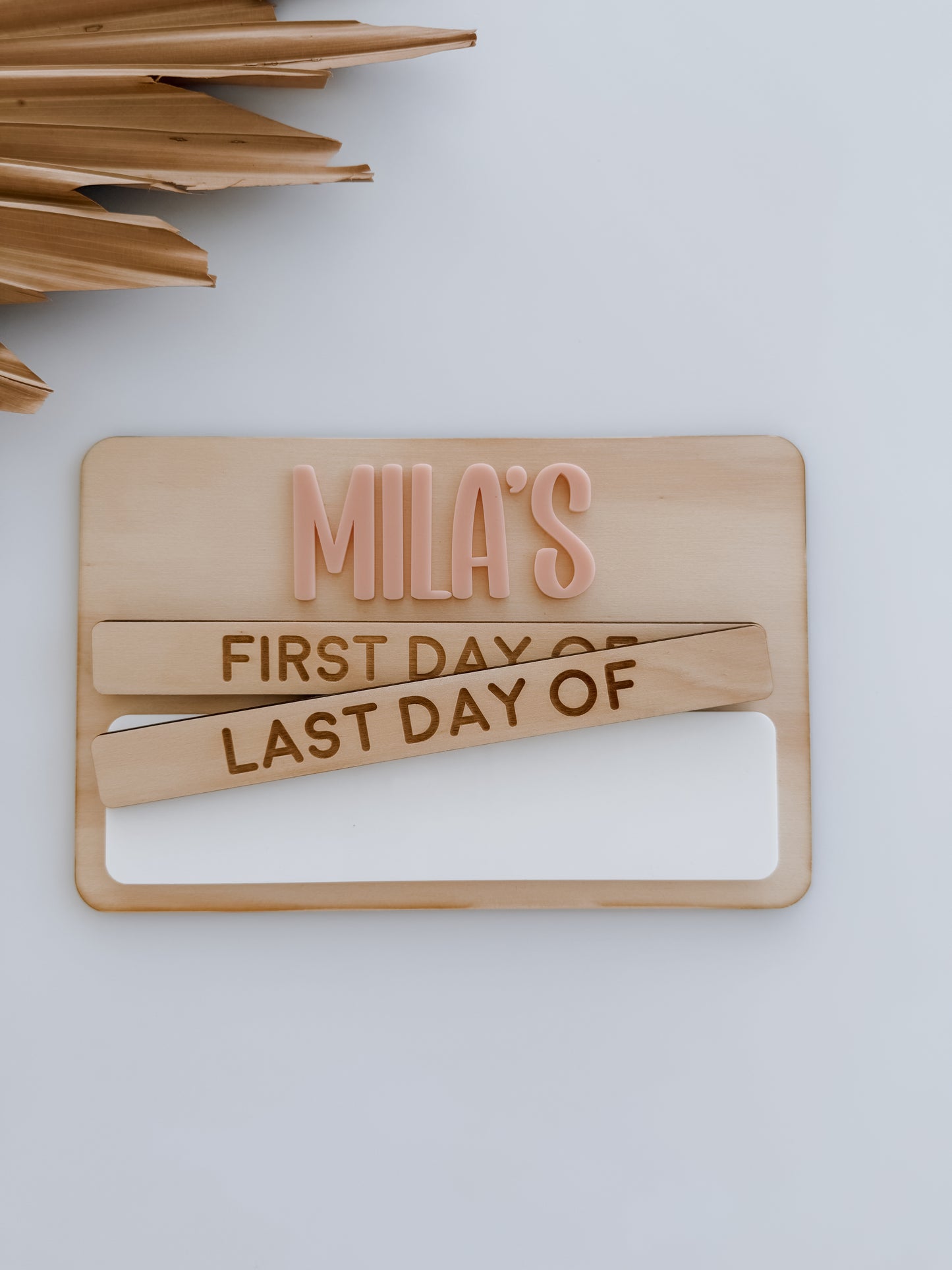 MY FIRST/LAST DAY OF SCHOOL BOARD | SMALL | Personalised | Plywood & Acrylic