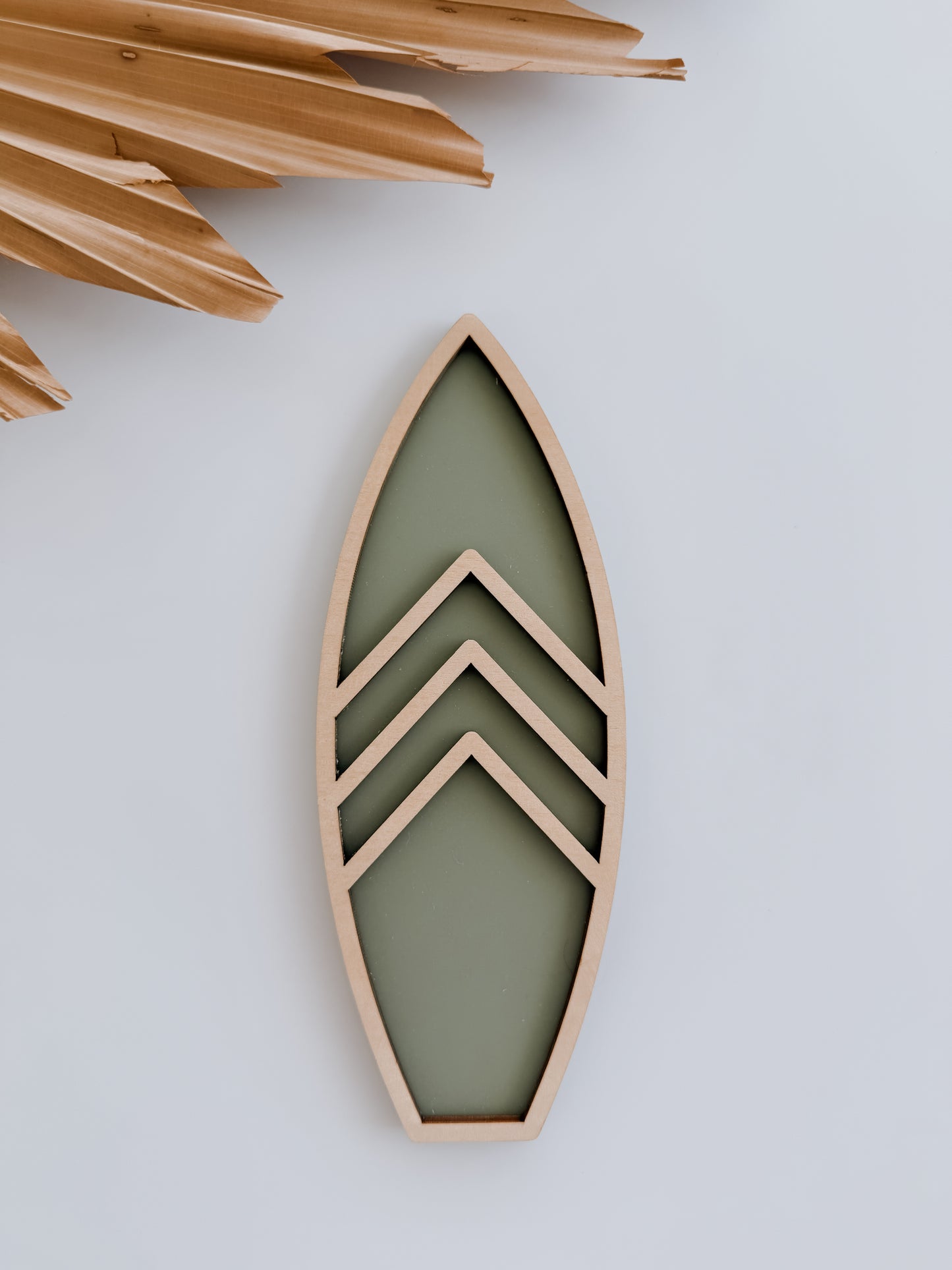 SURFBOARD | Retro Coastal Wall Shape | Plywood & Acrylic