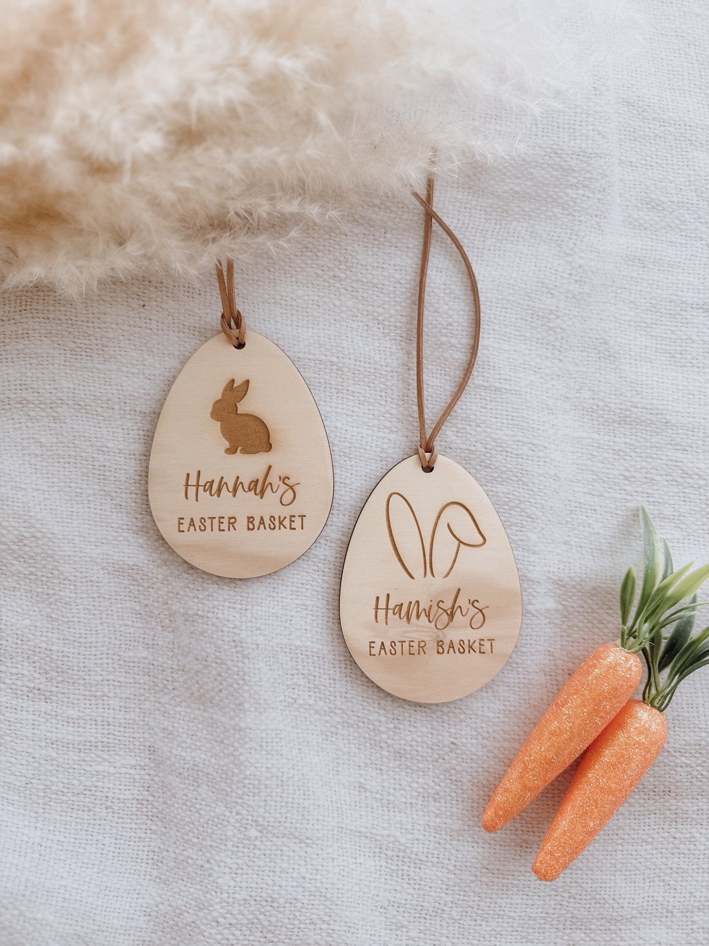 EASTER BASKET TAG | EGG | Personalised | Engraved Plywood