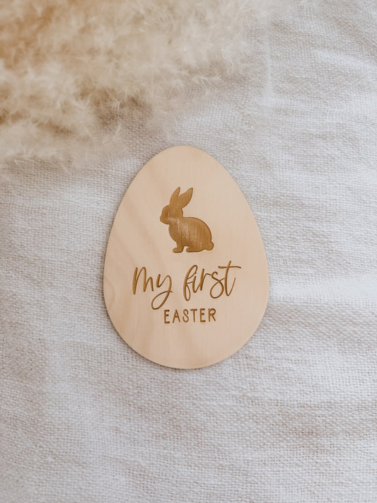 MY FIRST EASTER | Egg Sign | Engraved Plywood |