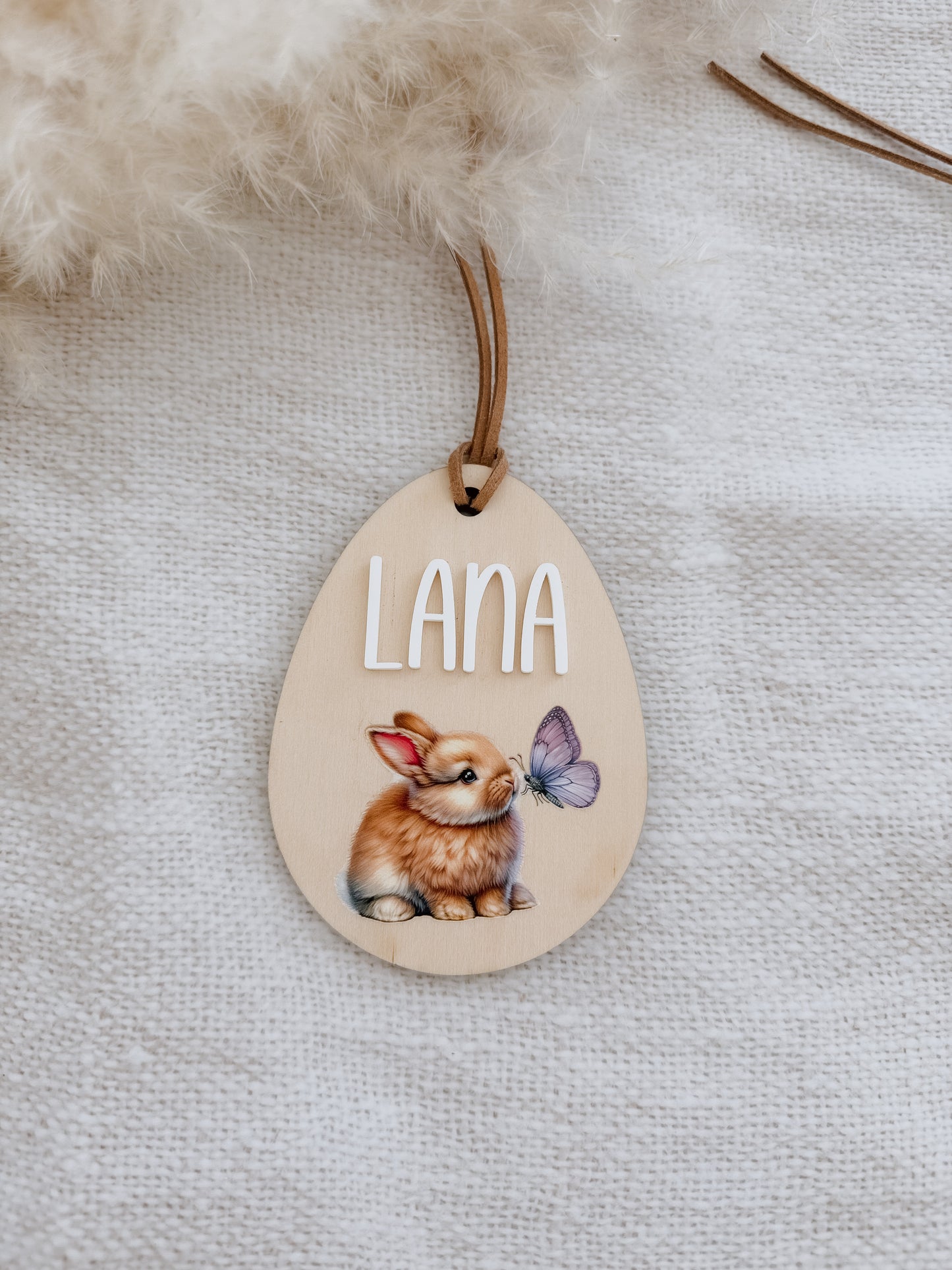 EASTER BASKET TAG | EGG | Personalised | Plywood & Acrylic | UV Print