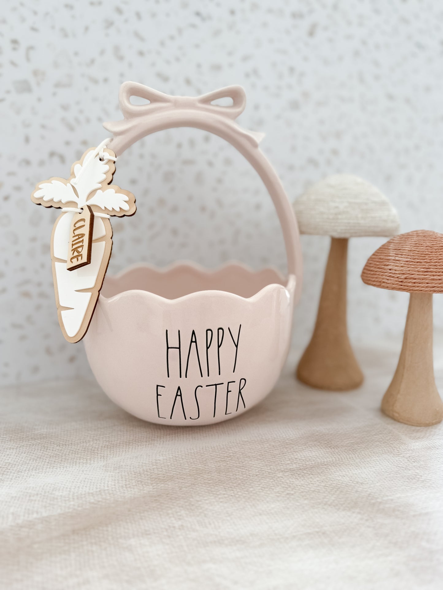 EASTER BASKET TAG | CARROT | Personalised | Acrylic & Plywood