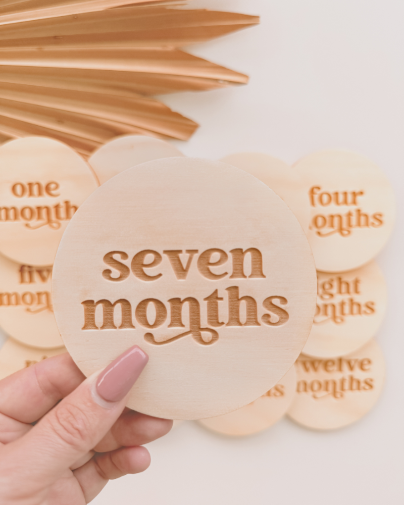 CIRCLE MILESTONE DISC SET | Engraved Plywood