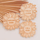SUNFLOWER NAME BIRTH ANNOUNCEMENT DISC | Personalised | Engraved Plywood