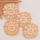 SUNFLOWER BIRTH ANNOUNCEMENT DISC | Engraved Plywood