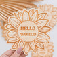 SUNFLOWER BIRTH ANNOUNCEMENT DISC | Engraved Plywood