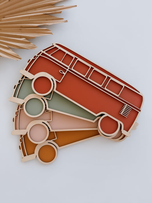 KOMBI VAN | Retro Wall Shapes | Personalised | Plywood & Acrylic