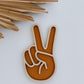 PEACE HAND | Retro Wall Shape | Plywood & Acrylic