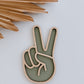 PEACE HAND | Retro Wall Shape | Plywood & Acrylic