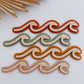 WAVES | SET OF 3 | Retro Coastal Wall Shape | Plywood & Acrylic