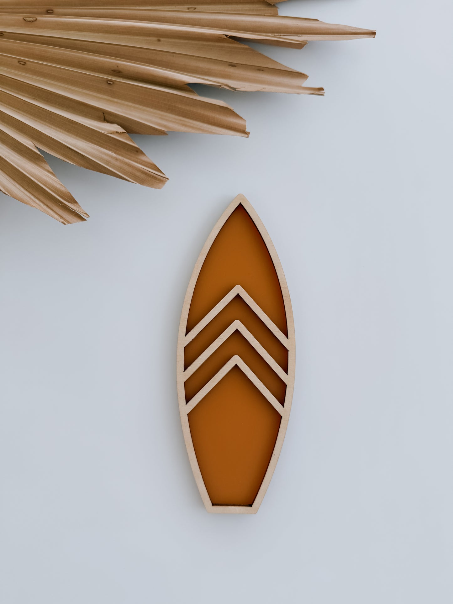 SURFBOARD | Retro Coastal Wall Shape | Plywood & Acrylic