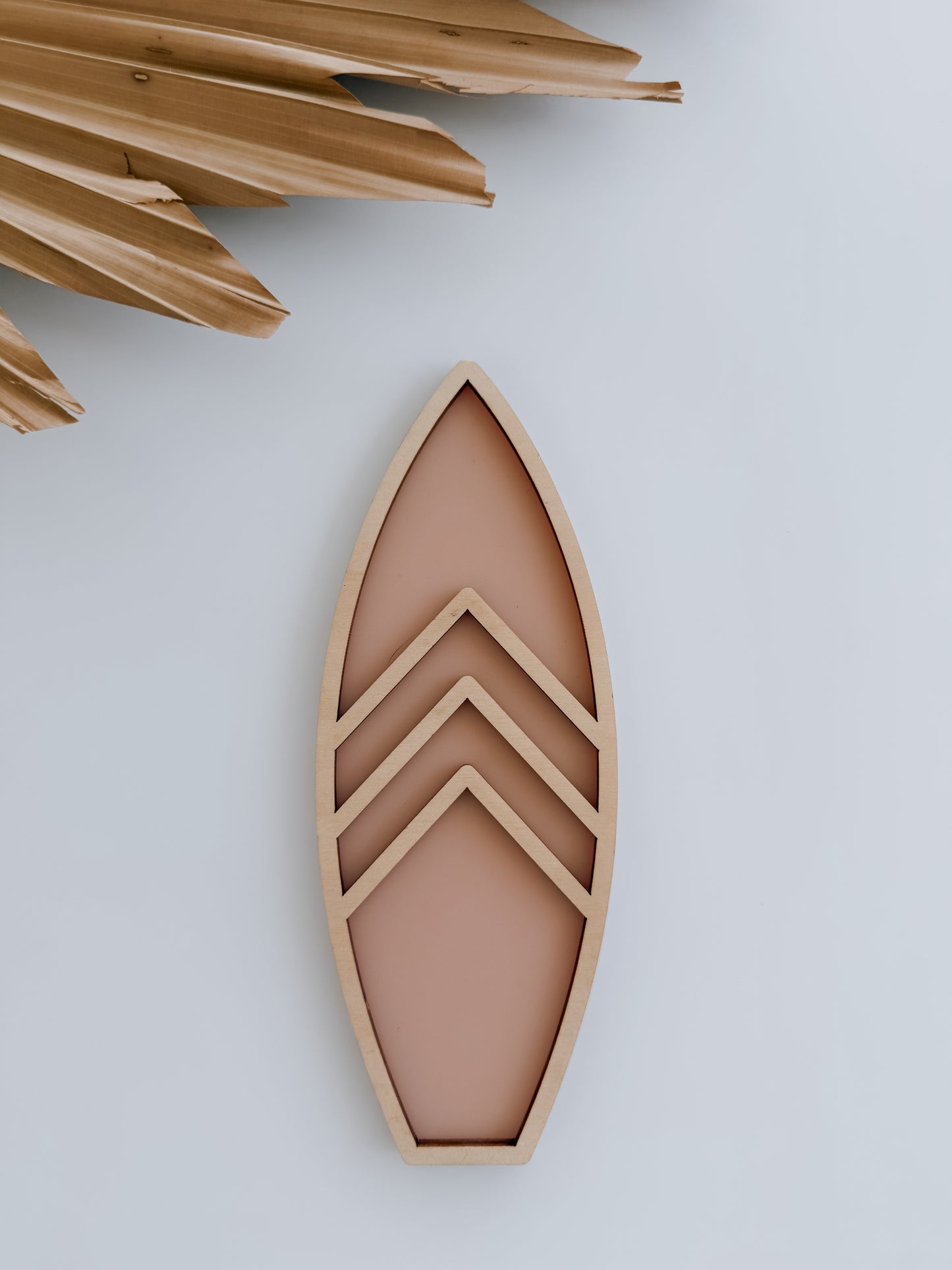 SURFBOARD | Retro Coastal Wall Shape | Plywood & Acrylic