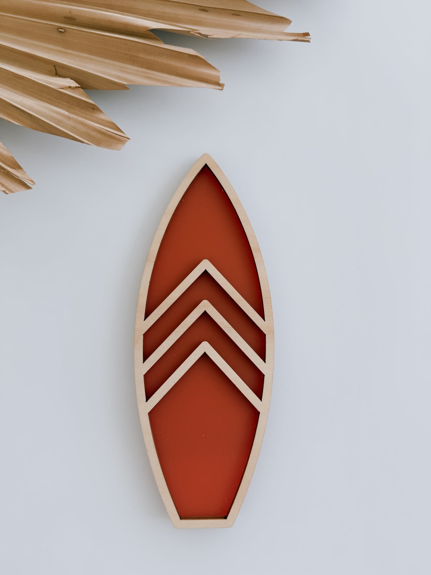 SURFBOARD | Retro Coastal Wall Shape | Plywood & Acrylic