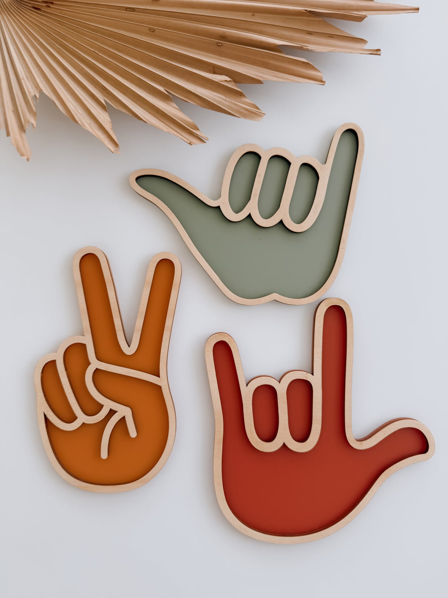 RETRO COASTAL WALL SHAPES | Mixed Set of 3 |  Plywood & Acrylic