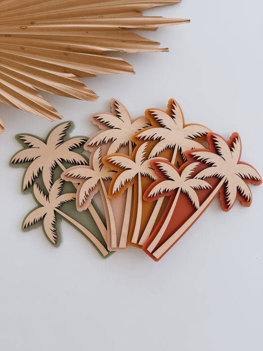 PALM TREES | Retro Coastal Wall Shapes | Plywood & Acrylic