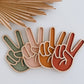 PEACE HAND | Retro Wall Shape | Plywood & Acrylic