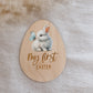 MY FIRST EASTER | Egg Sign | Engraved Plywood | UV Print