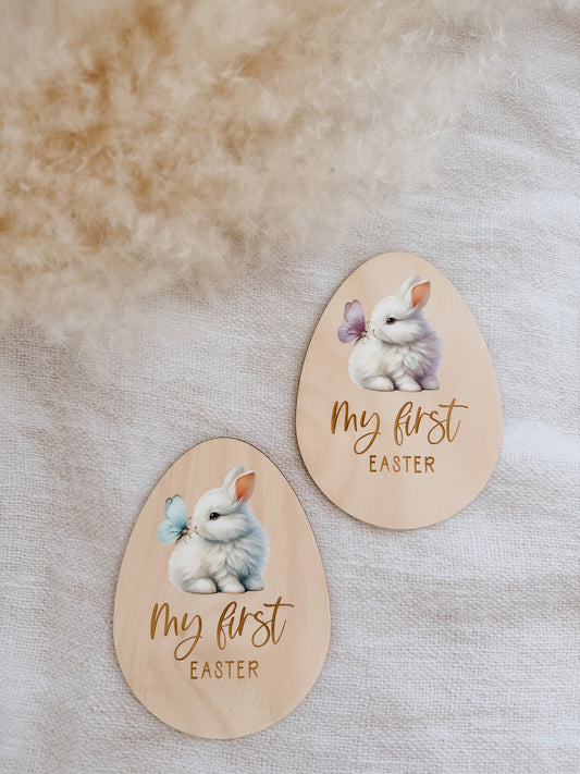 MY FIRST EASTER | Egg Sign | Engraved Plywood | UV Print