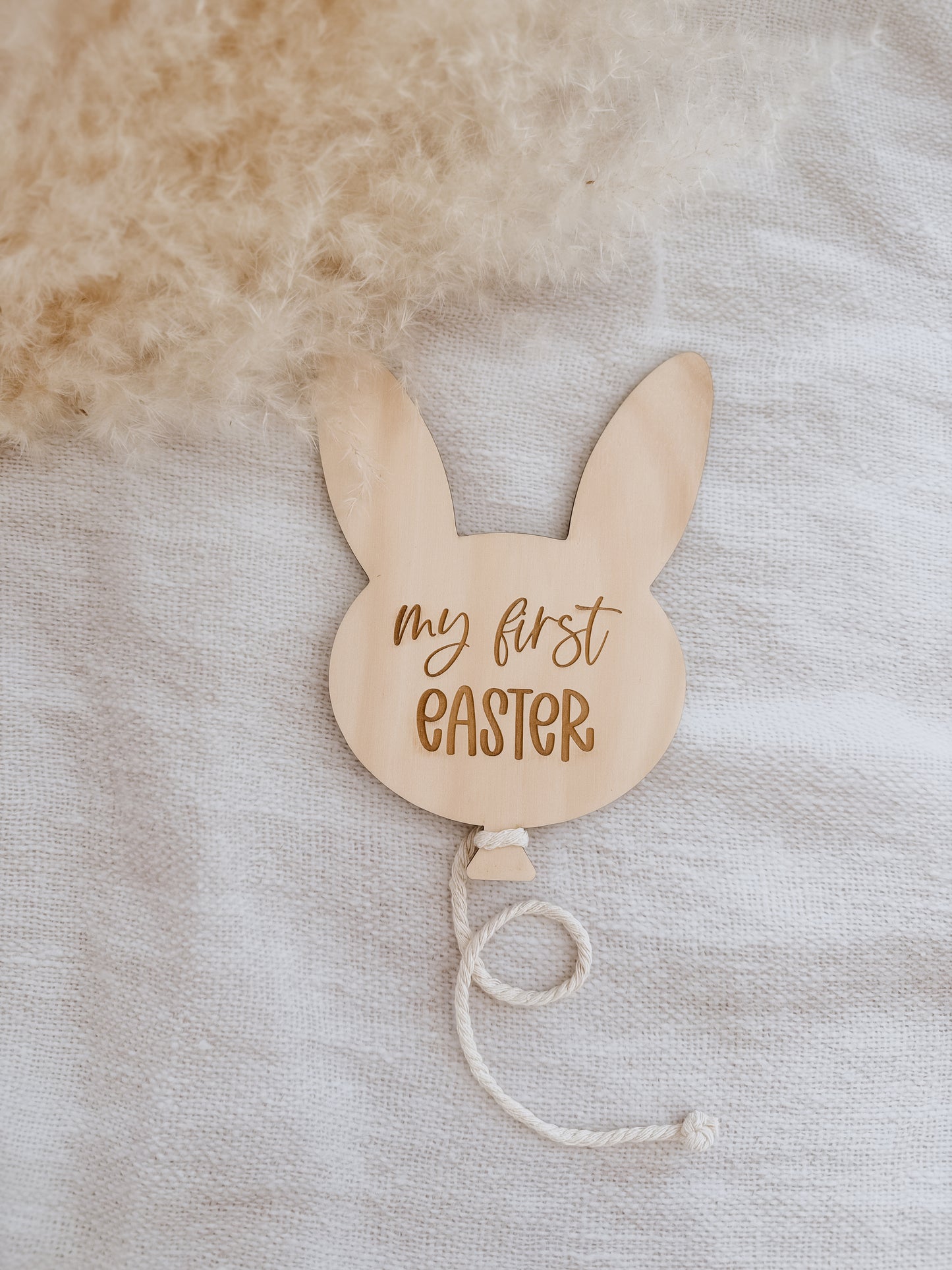 MY FIRST EASTER | Balloon Sign | Engraved Plywood