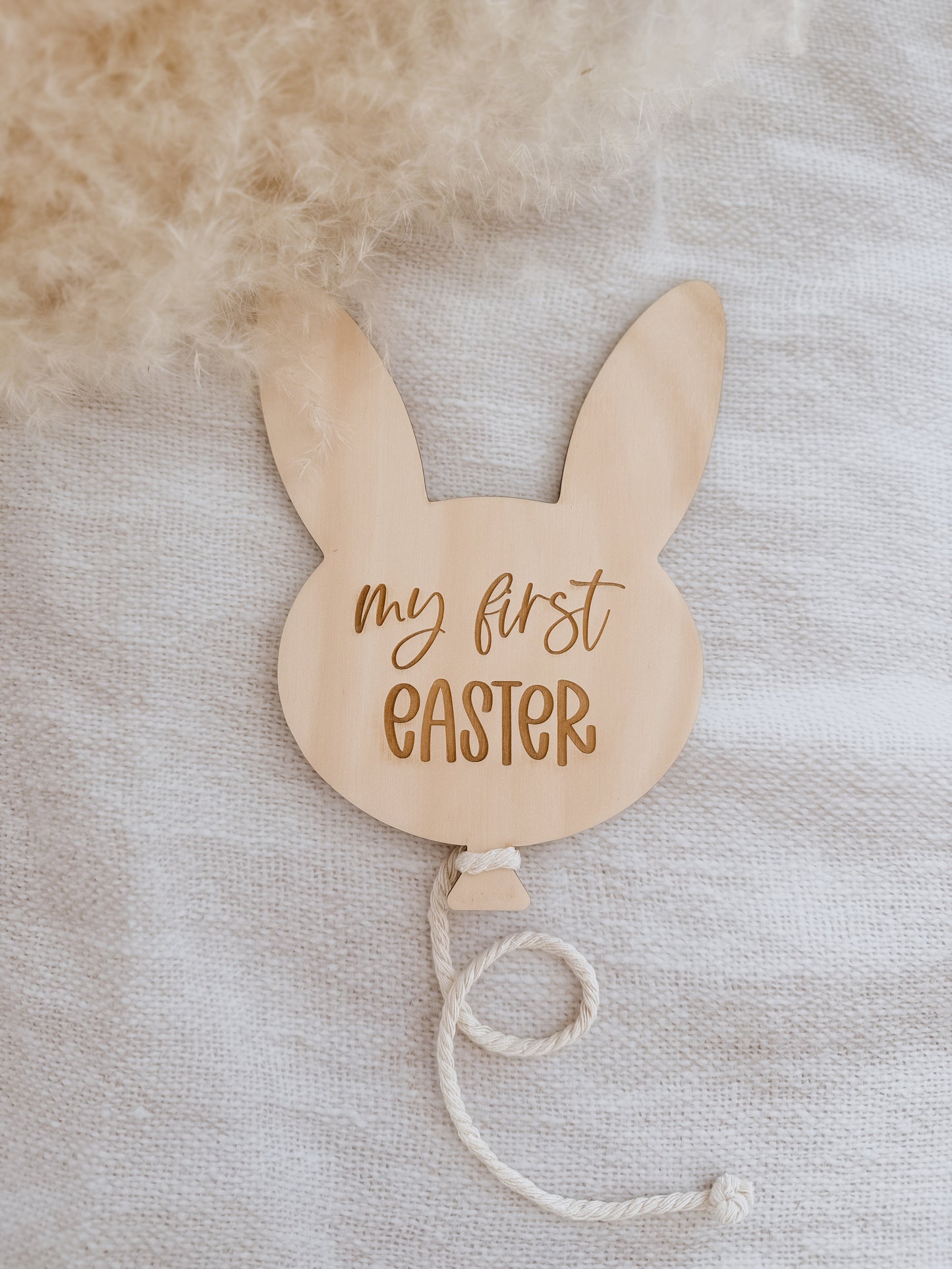 MY FIRST EASTER | Balloon Sign | Engraved Plywood