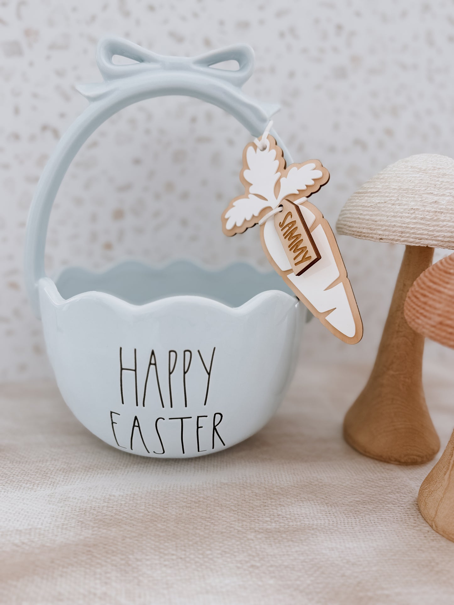 EASTER BASKET TAG | CARROT | Personalised | Acrylic & Plywood