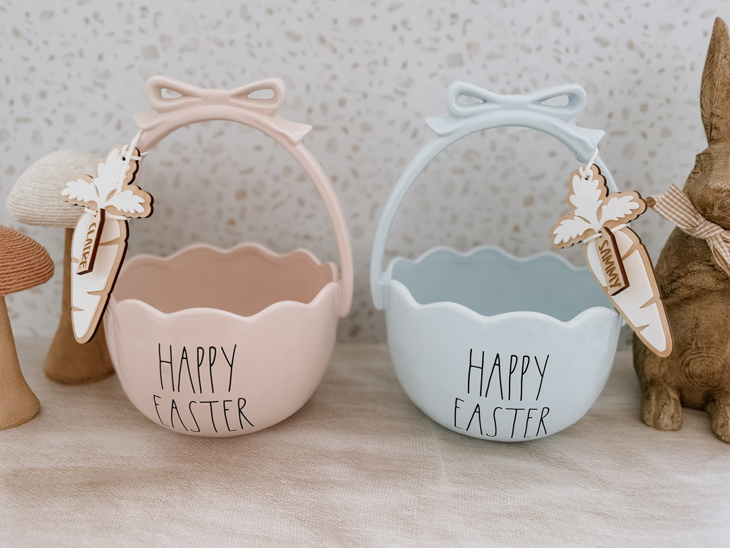 EASTER BASKET TAG | CARROT | Personalised | Acrylic & Plywood