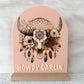 COUNTRY WESTERN FLOWER SKULL SIGN | Acrylic & Plywood | UV Print