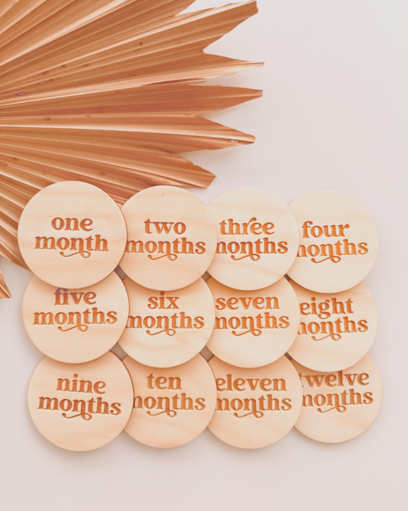 CIRCLE MILESTONE DISC SET | Engraved Plywood